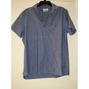 Men's Express Short Sleeve Soft Wash Large Slim Fit EUC